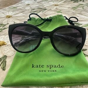 Kate Spade Black Sunglasses with Green Pouch